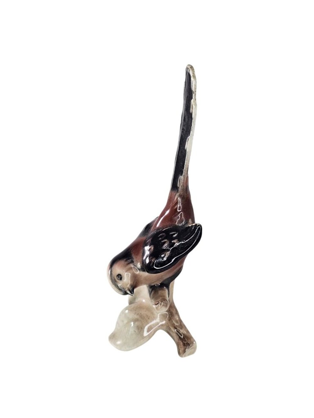 Vintage Goebel Porcelain Bird Figurine Long Tailed Titmouse Germany Collectible